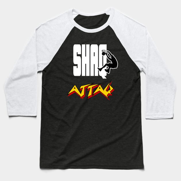 Shaq Attaq Baseball T-Shirt by Buff Geeks Art